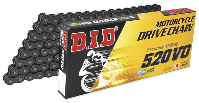 D.I.D DID 520 VO Oring Motorcycle Drive Chain Natural with Clip Master Link